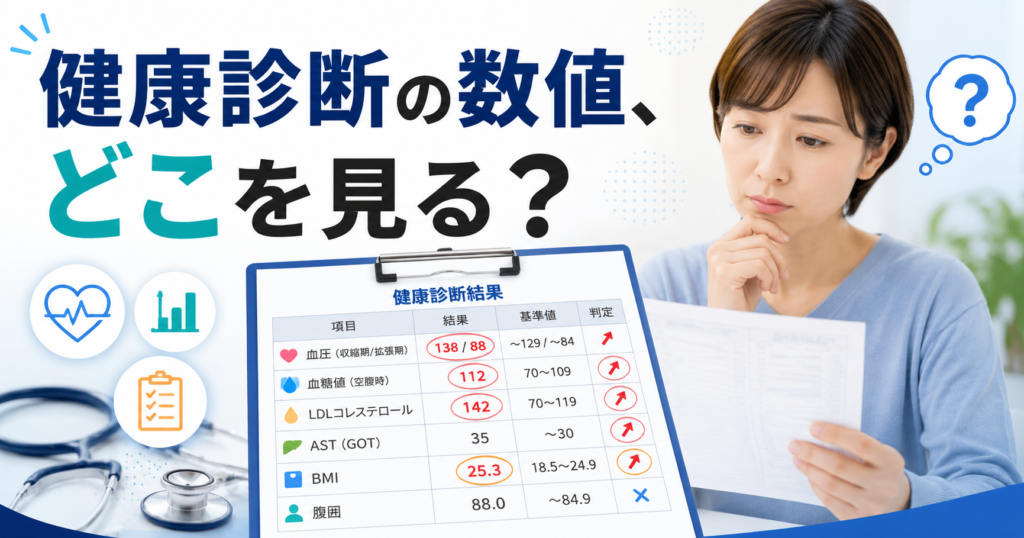健康診断の数値、どこを見る？